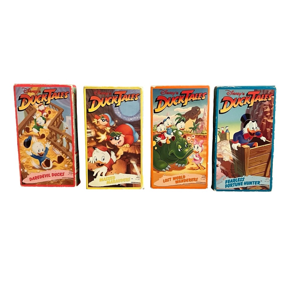 Disney DuckTales VHS Set with Blue, Yellow, Red, and Green Covers - Picture 3 of 10